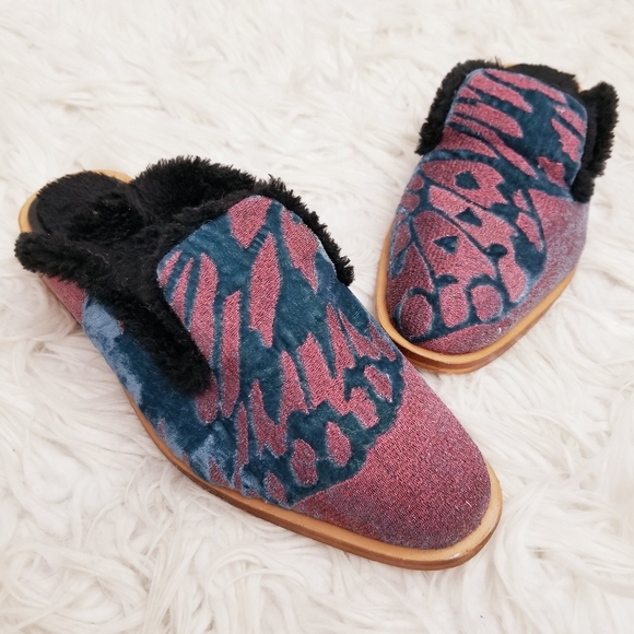 Free People Shoes - Free People Butterfly Effect Fur Lined Mules